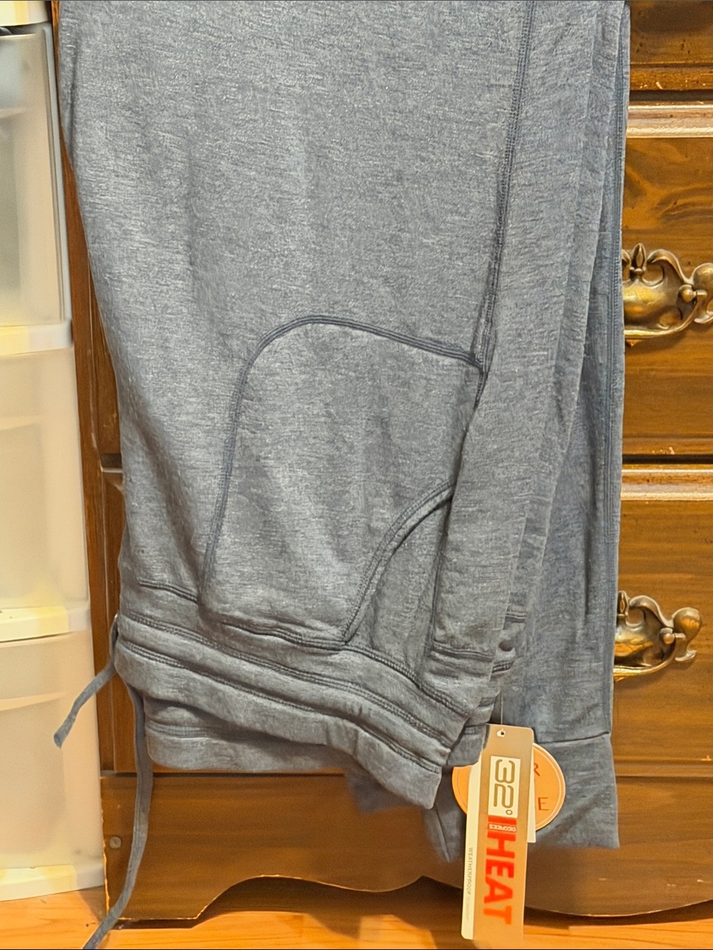 HEAT Heather Blue Women's Track Joggers with Drawstring Waist